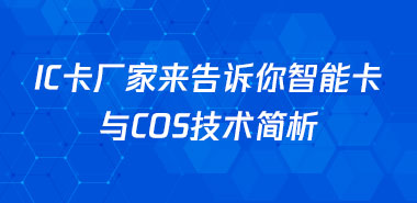IC卡厂家来告诉你智能卡与COS技术简析